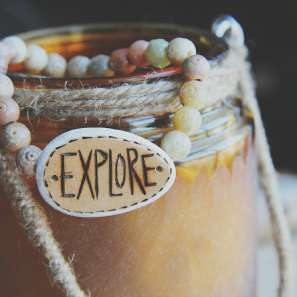 Explore ~ a handmade boho stretch bracelet. - Picture 2 of 4